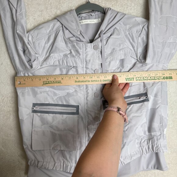 Blanc Noir Size M Skyfall Camo-Print‎ Aviator Jacket in New Grey Camo Outdoor - Picture 10 of 14